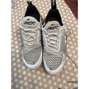 Nike Air Max 270 Womens Running Shoes White Mesh Sneakers AH6789-100 Size 8.5